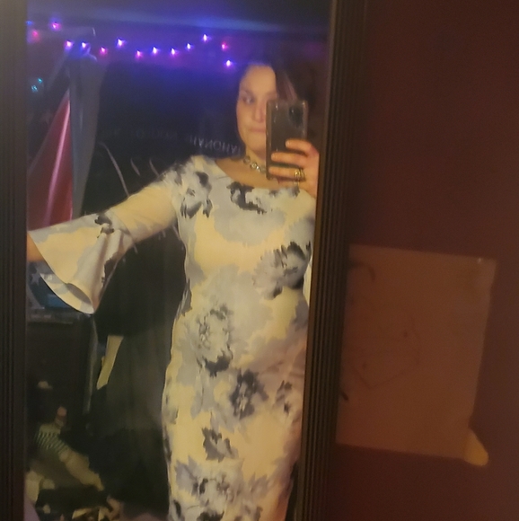 Classy Bell sleeved Spring Dress - Picture 3 of 6